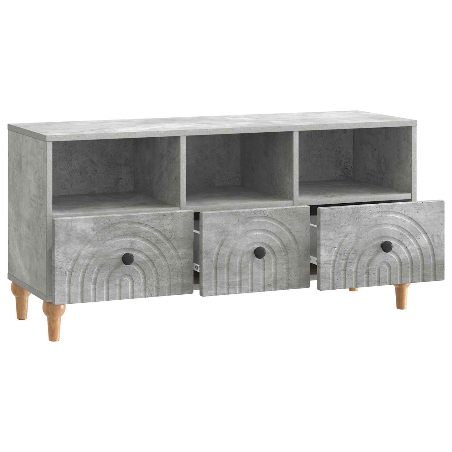 TV-skab 102 x 34,5 x 50 cm BetonGrå Konstrueret træ