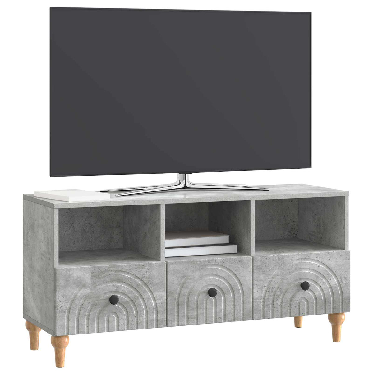 TV-skab 102 x 34,5 x 50 cm BetonGrå Konstrueret træ