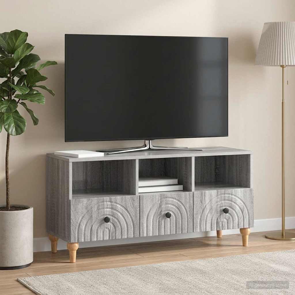 TV-skab 102 x 34,5 x 50 cm Grå Sonoma Konstrueret træ