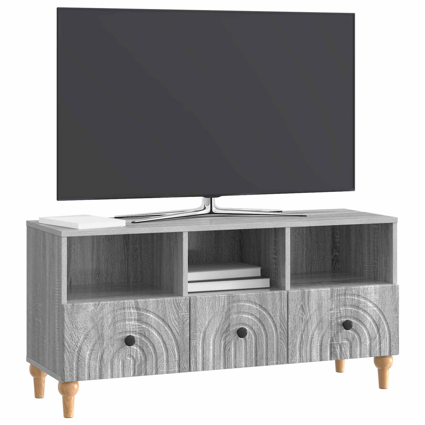 TV-skab 102 x 34,5 x 50 cm Grå Sonoma Konstrueret træ