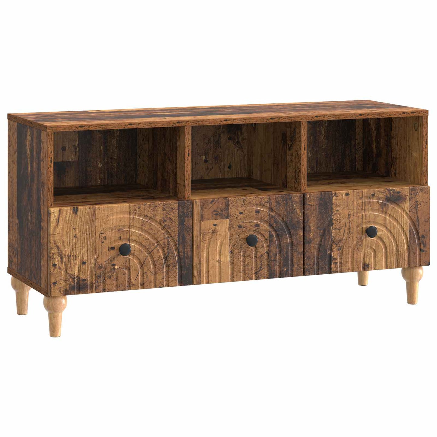 TV-skab 102 x 34,5 x 50 cm Gammelt træ Konstrueret træ