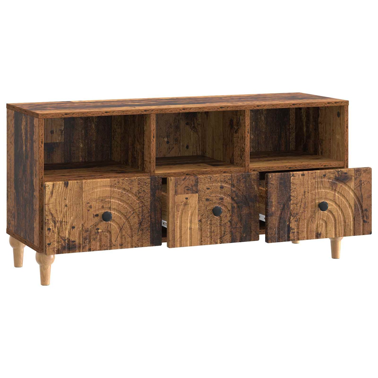 TV-skab 102 x 34,5 x 50 cm Gammelt træ Konstrueret træ