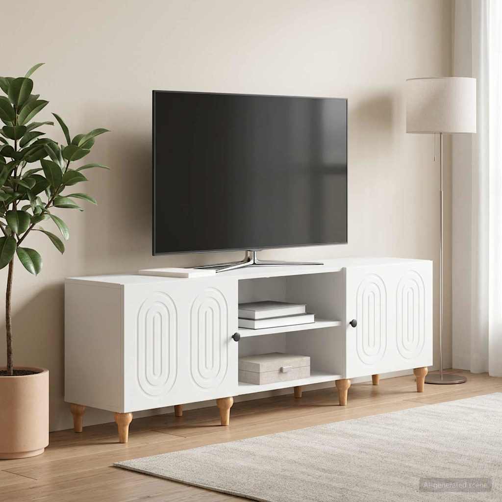 TV-skab Hvid 150 x 31 x 50 cm Konstrueret træ