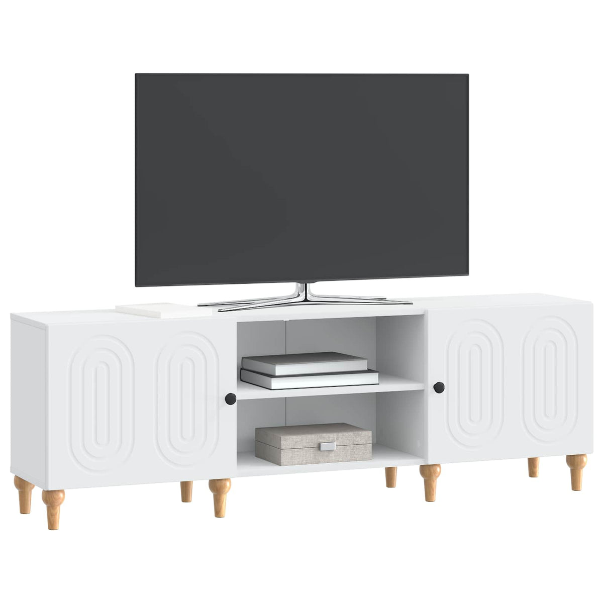 TV-skab Hvid 150 x 31 x 50 cm Konstrueret træ