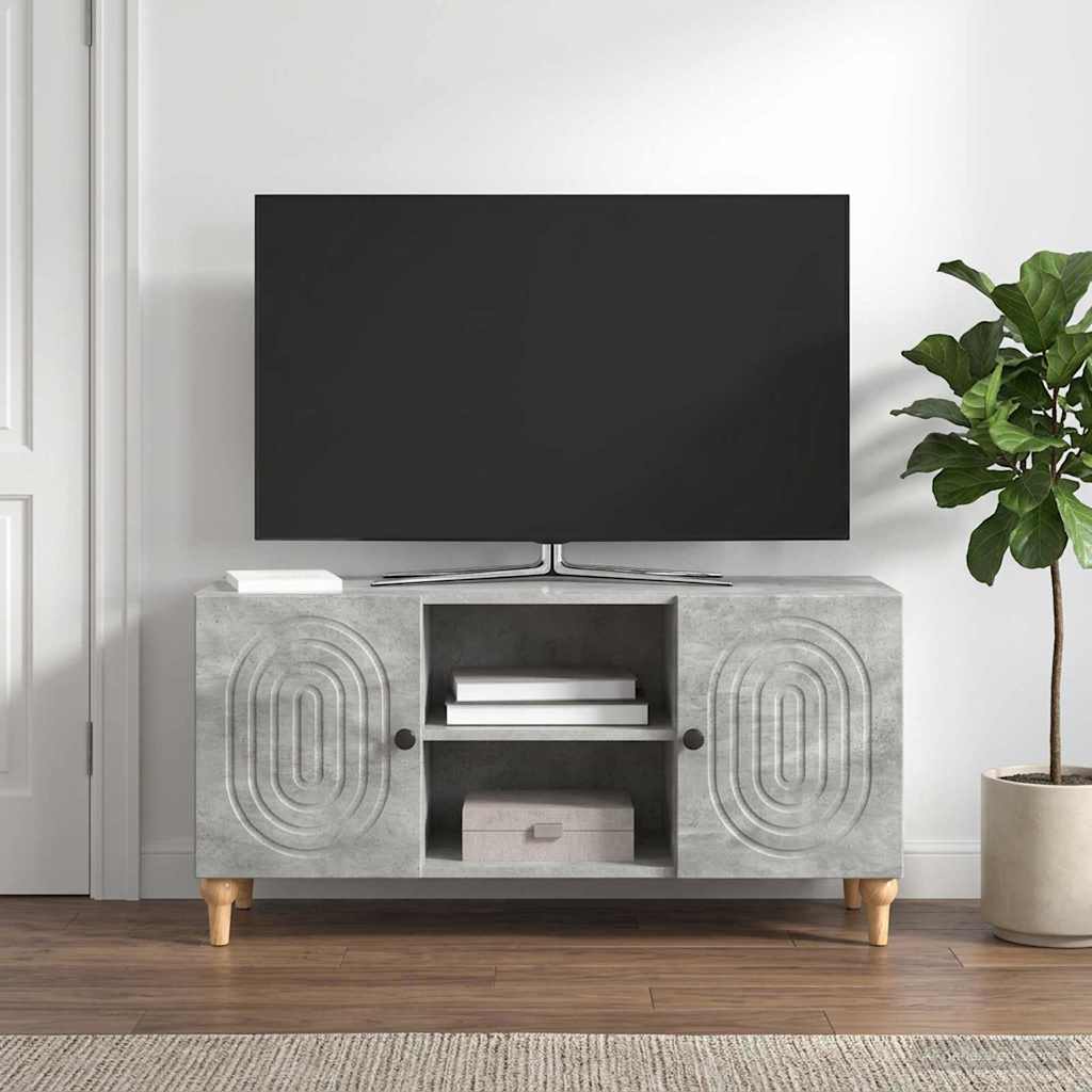 TV-skab Betongrå 102 x 34,5 x 50 cm Konstrueret træ