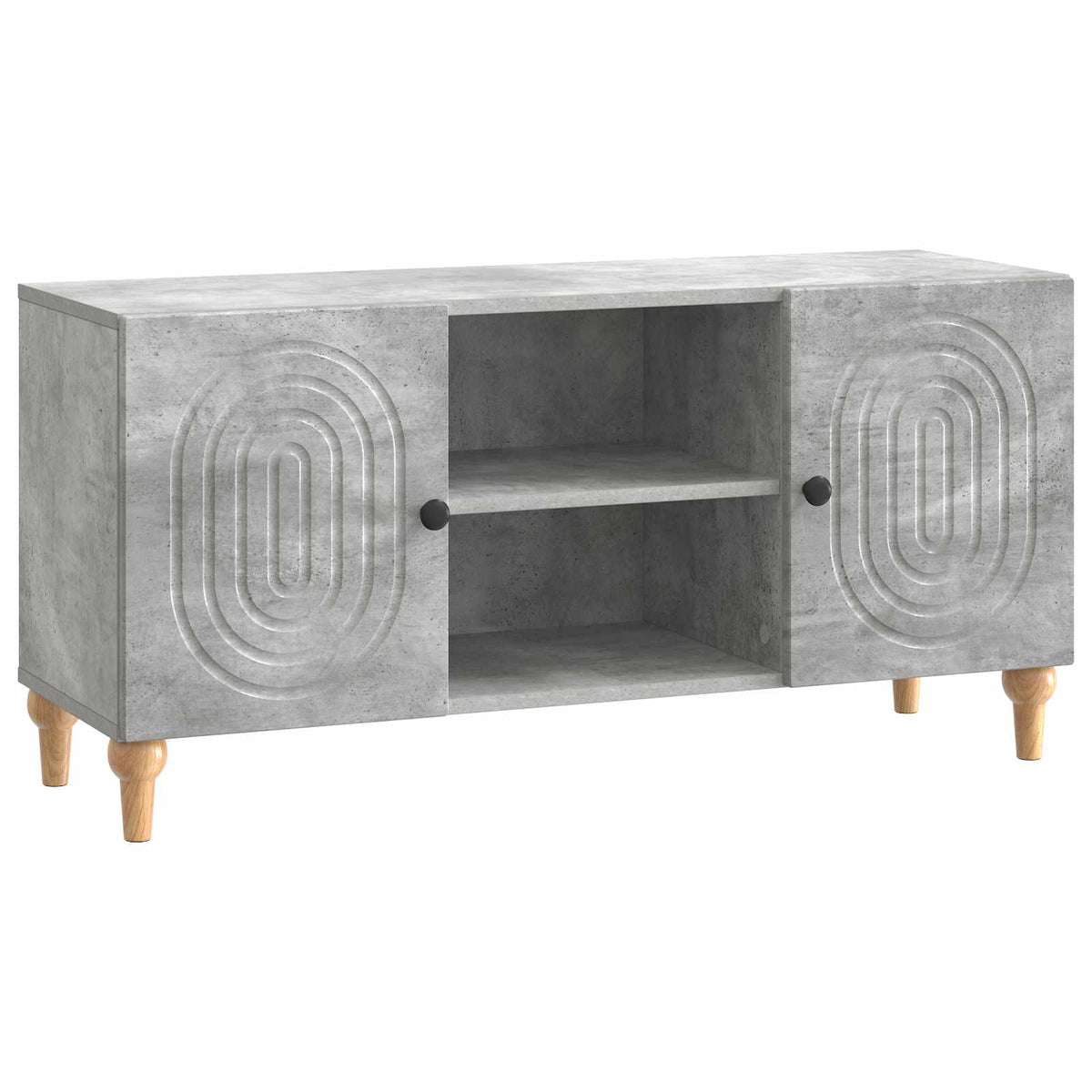 TV-skab Betongrå 102 x 34,5 x 50 cm Konstrueret træ