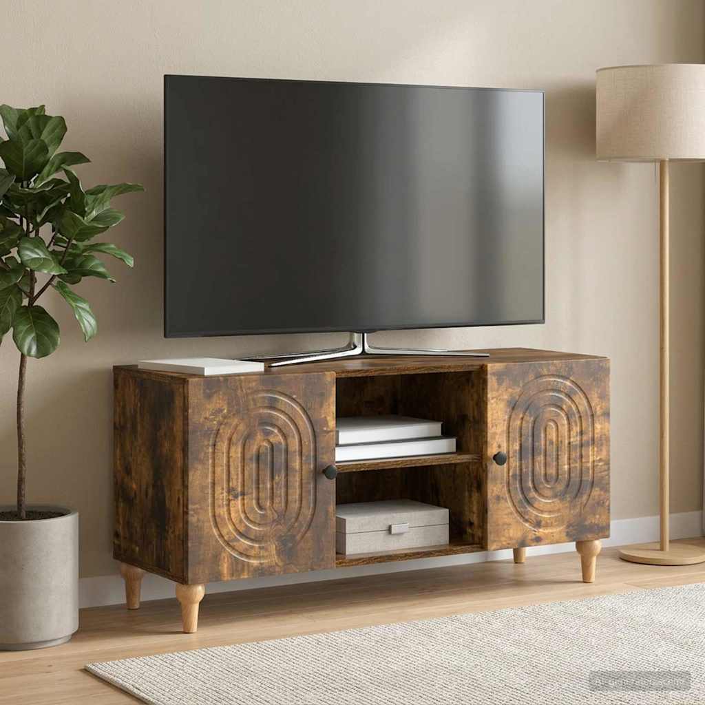 TV-skab Røget eg 102 x 34,5 x 50 cm Konstrueret træ