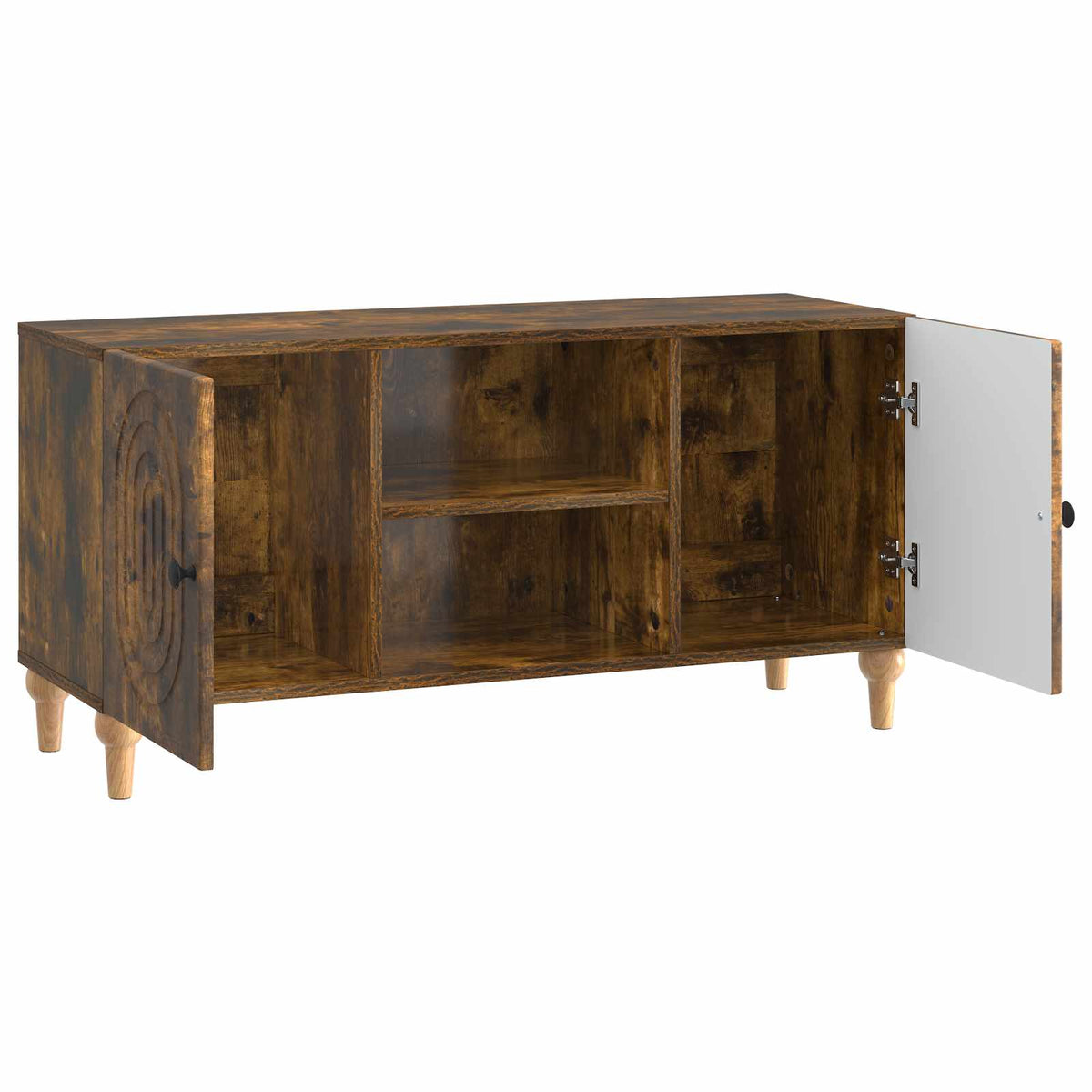 TV-skab Røget eg 102 x 34,5 x 50 cm Konstrueret træ