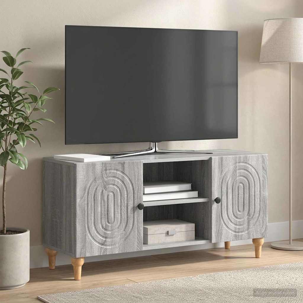TV-skab 102 x 34,5 x 50 cm Grå sonoma-eg Konstrueret træ