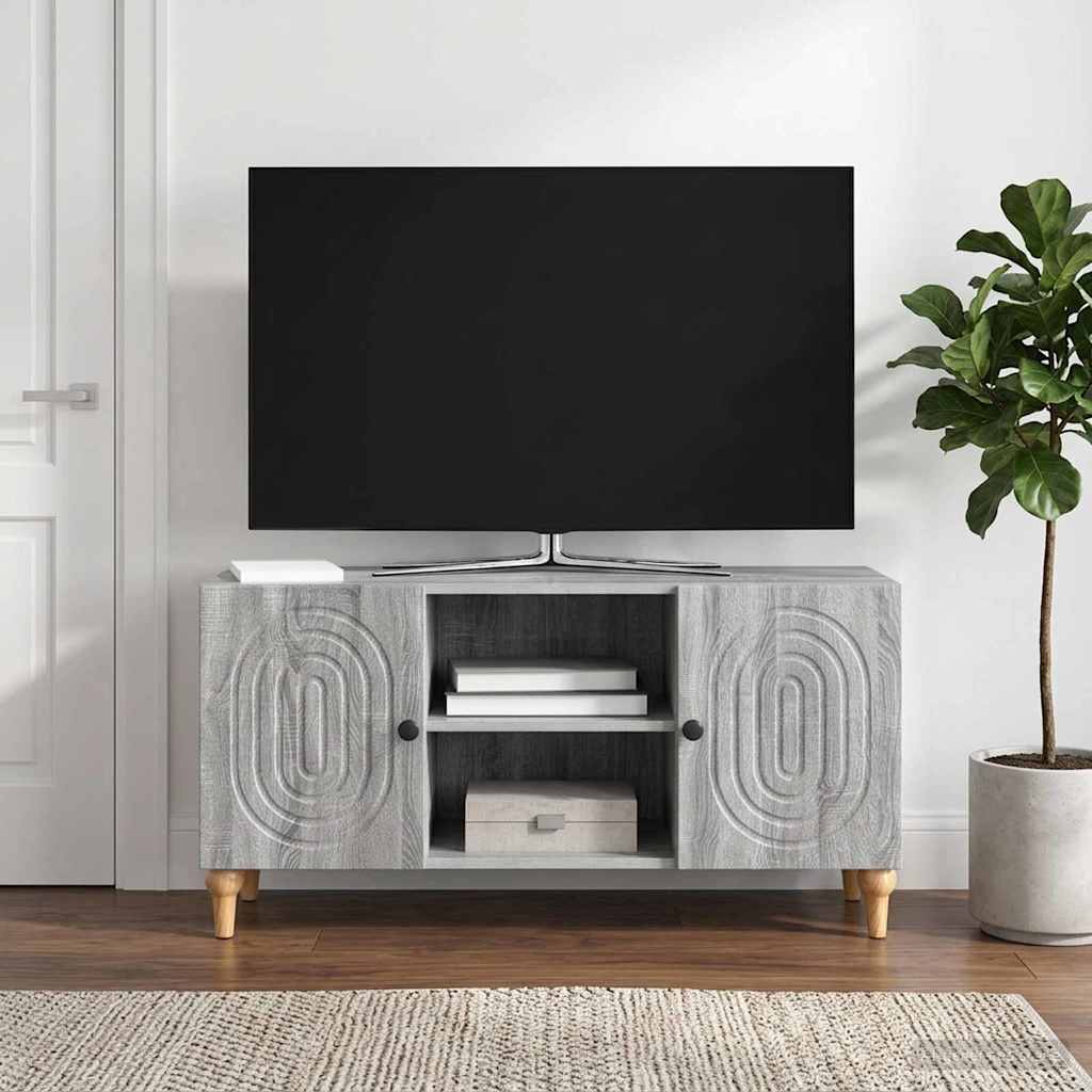 TV-skab 102 x 34,5 x 50 cm Grå sonoma-eg Konstrueret træ