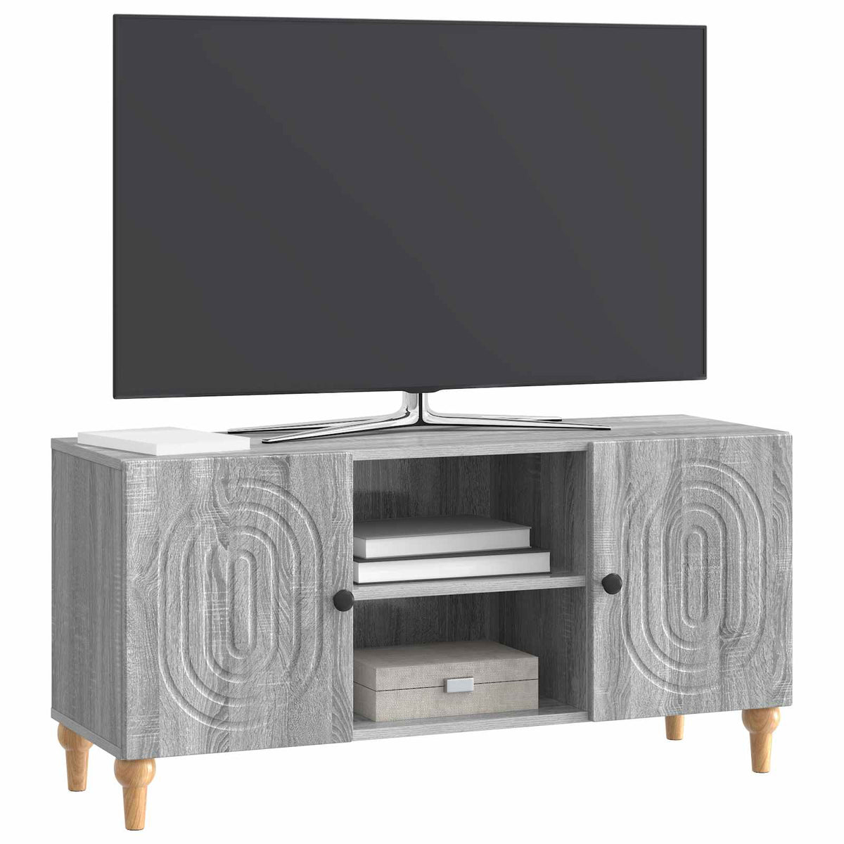 TV-skab 102 x 34,5 x 50 cm Grå sonoma-eg Konstrueret træ