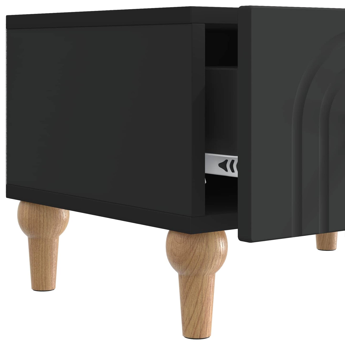 TV-skab med skuffe Sort 147 x 34,5 x 30 cm Konstrueret træ