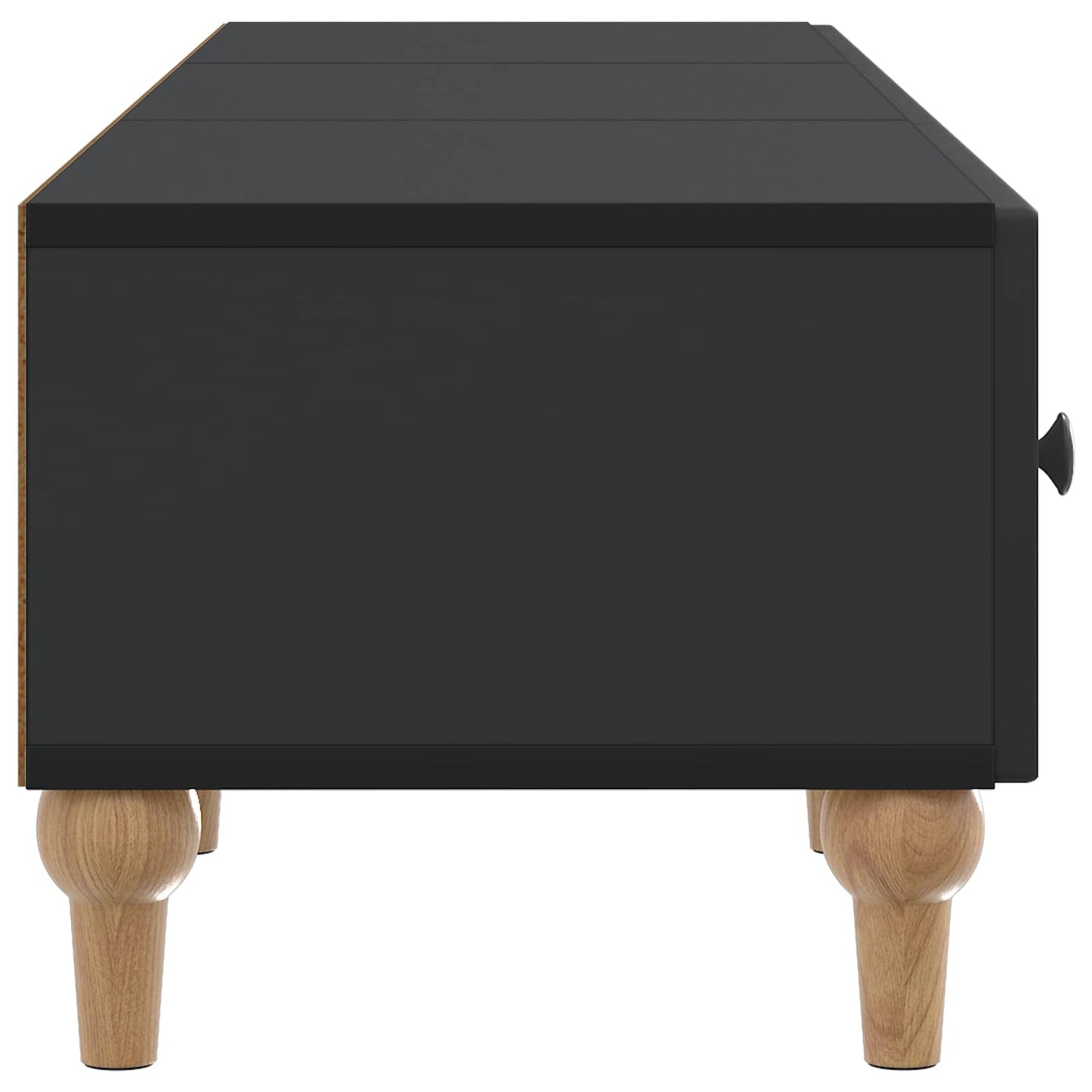 TV-skab med skuffe Sort 147 x 34,5 x 30 cm Konstrueret træ
