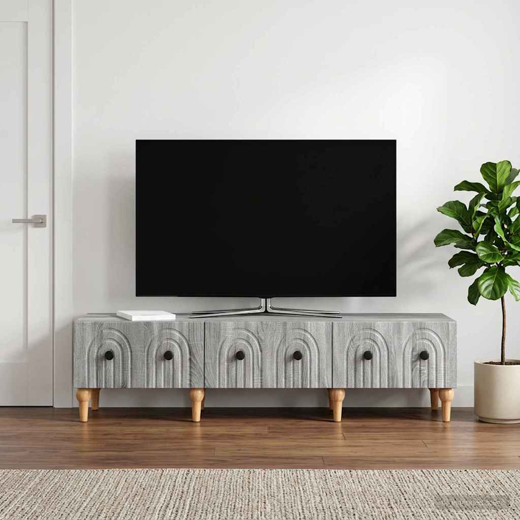 TV-skab Grå sonoma-eg 147 x 34,5 x 30 cm Konstrueret træ