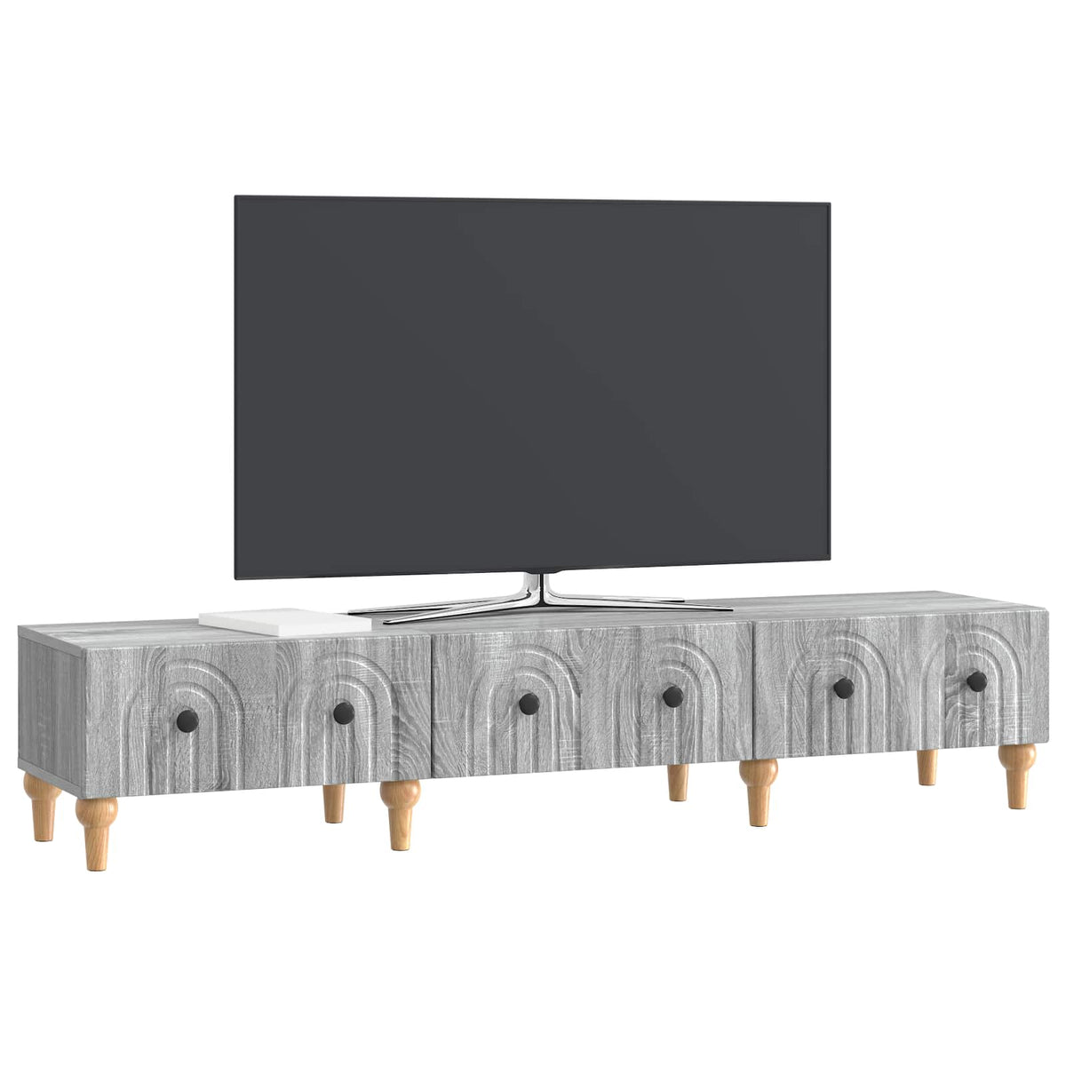 TV-skab Grå sonoma-eg 147 x 34,5 x 30 cm Konstrueret træ