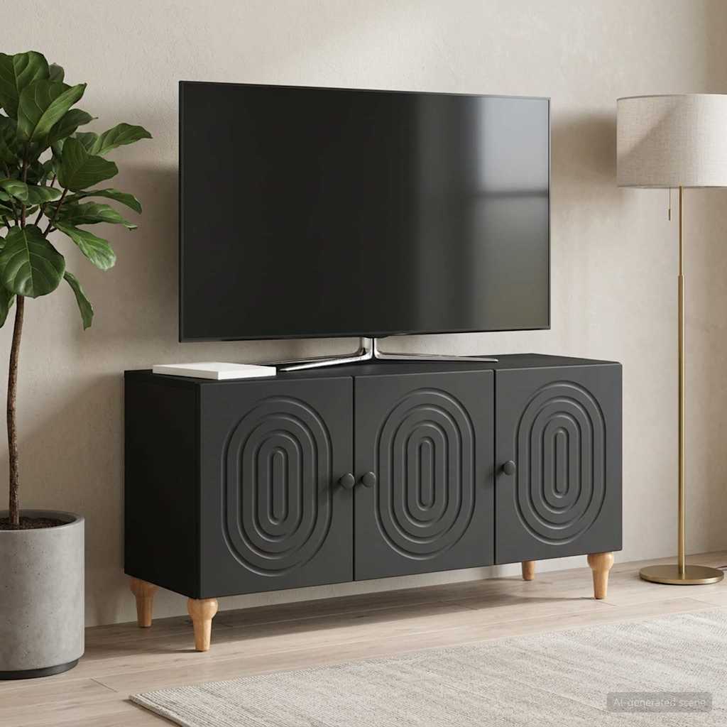 TV-skab 99 x 34,5 x 50 cm Sort Konstrueret træ
