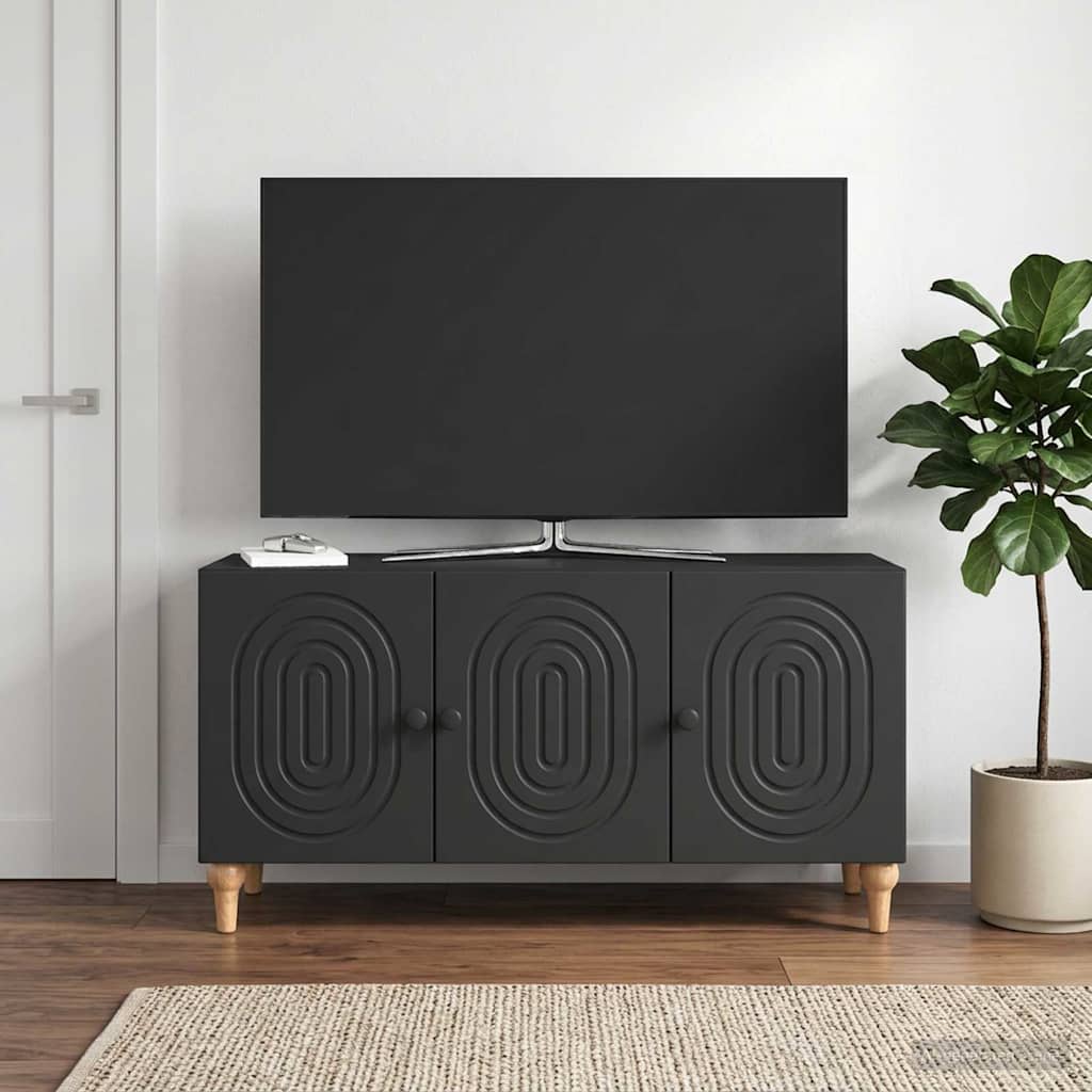 TV-skab 99 x 34,5 x 50 cm Sort Konstrueret træ