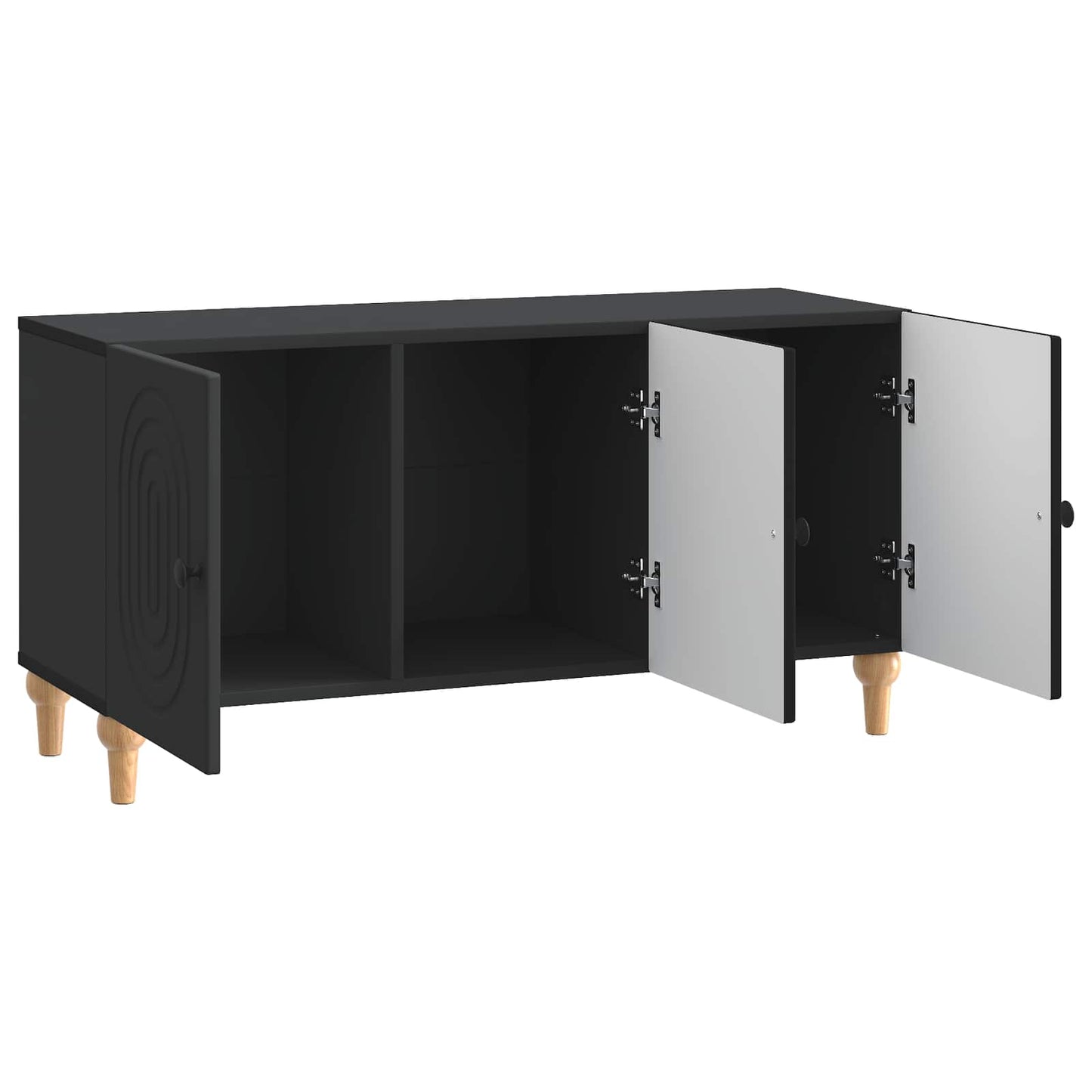 TV-skab 99 x 34,5 x 50 cm Sort Konstrueret træ