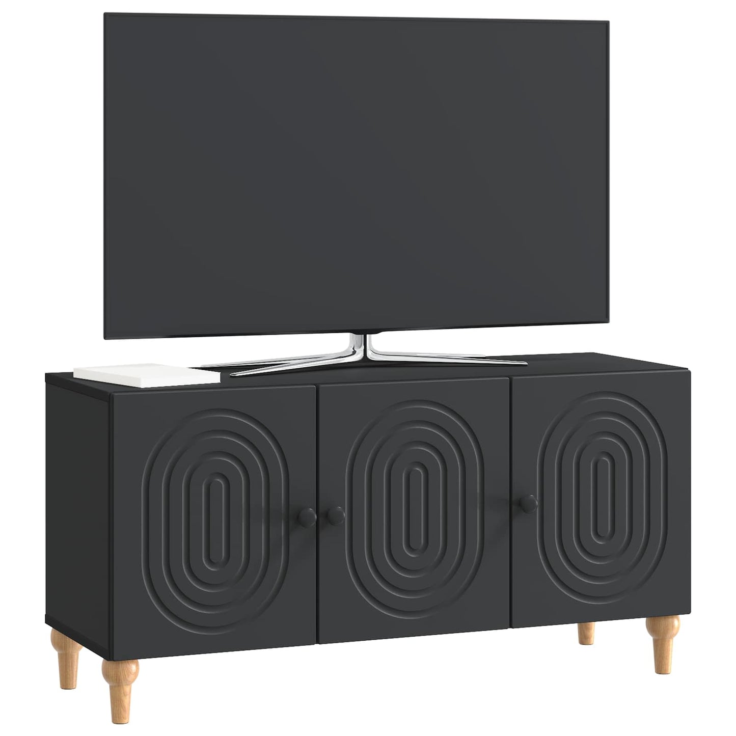 TV-skab 99 x 34,5 x 50 cm Sort Konstrueret træ