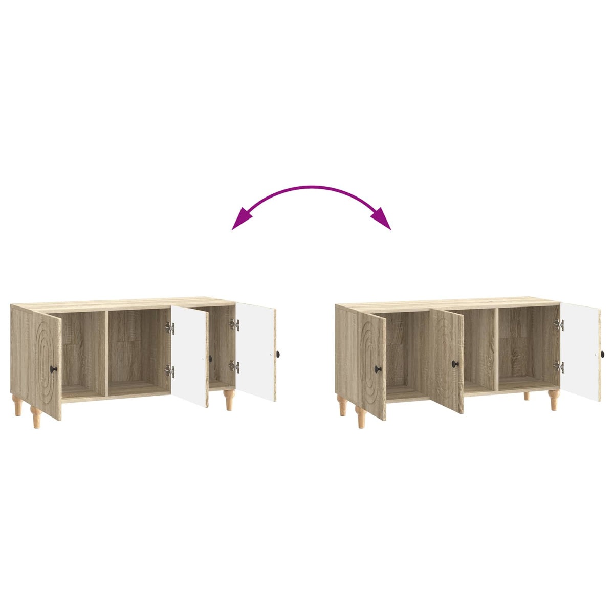 TV-skab 99 x 34,5 x 50 cm Sonoma-eg Konstrueret træ