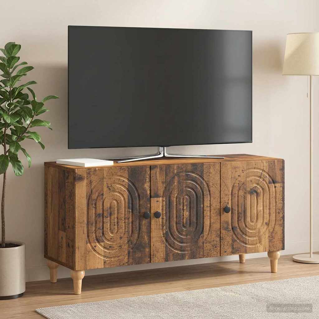 TV-skab 99 x 34,5 x 50 cm Gammelt træ Konstrueret træ