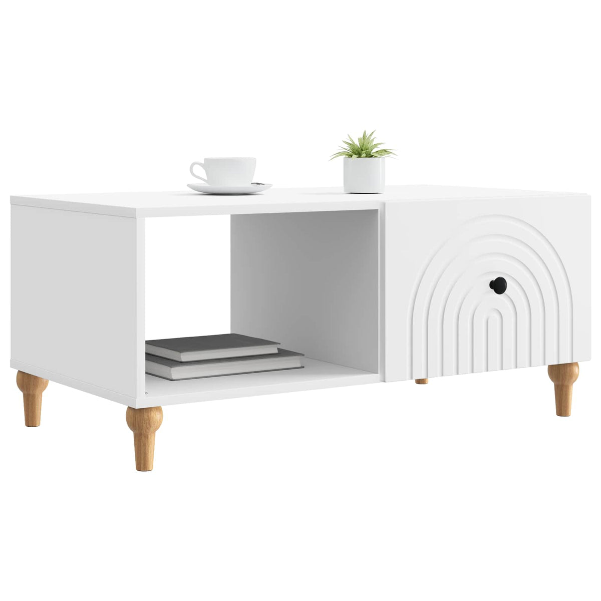 Sofabord Hvid 90 x 50 x 40 cm Konstrueret træ