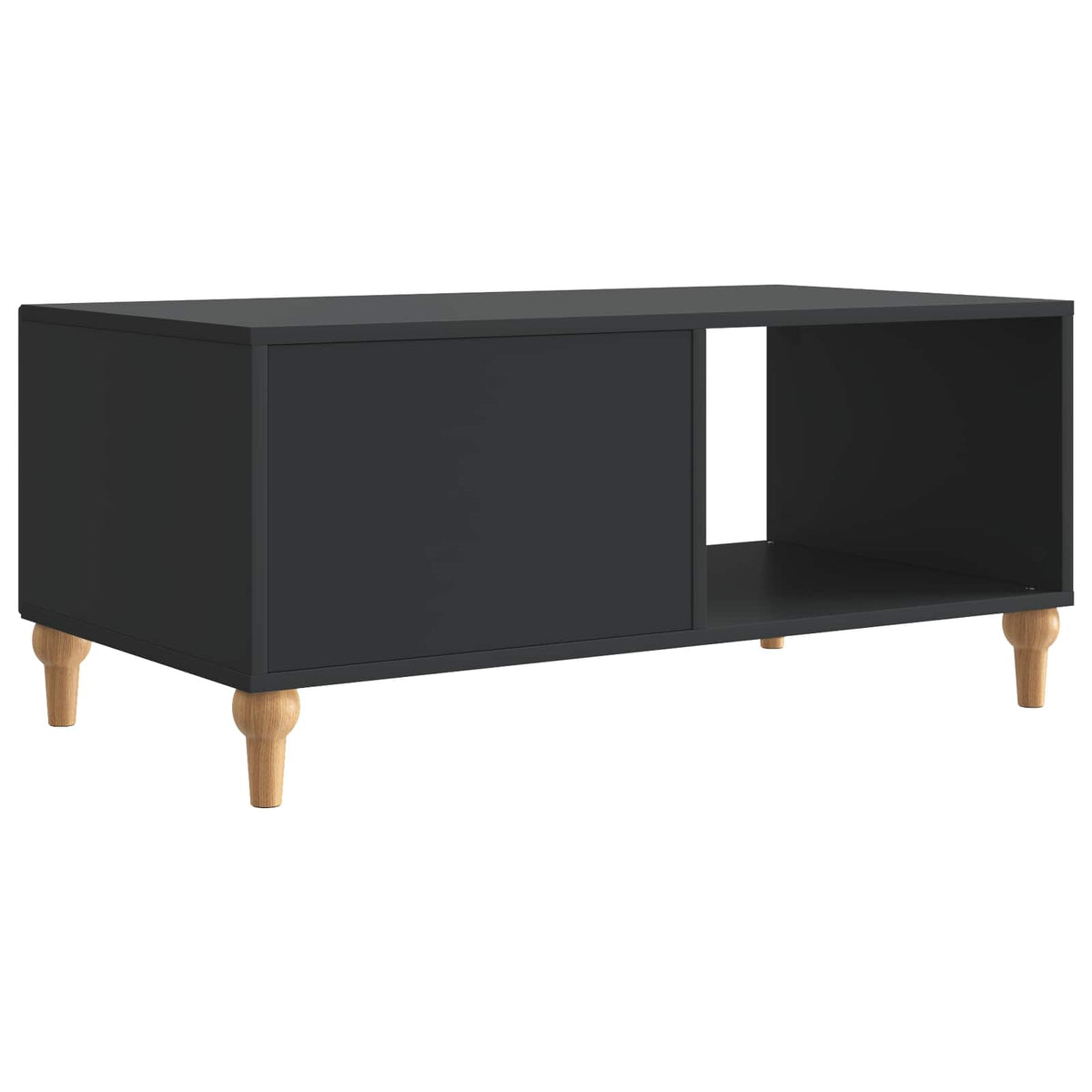 Sofabord Sort 90 x 50 x 40 cm Konstrueret træ