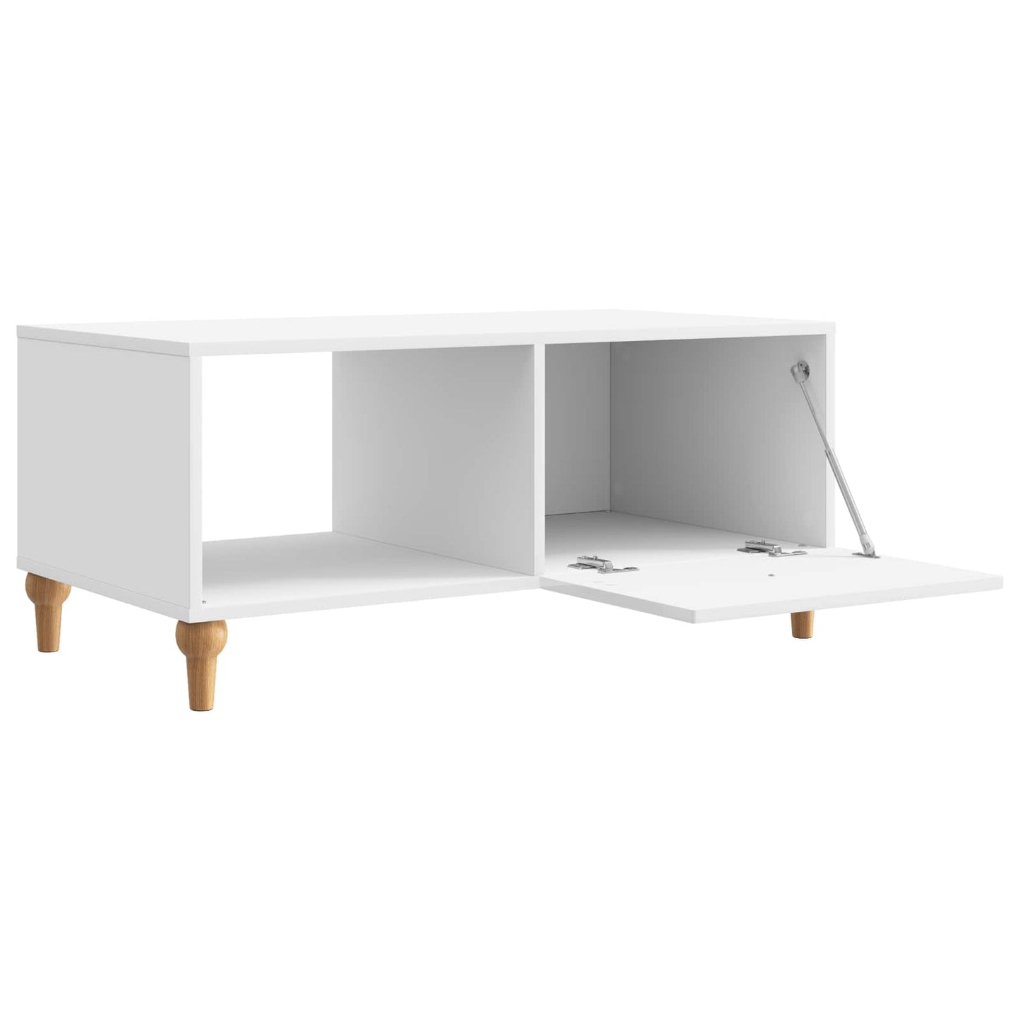 Sofabord Hvid højglans 90 x 50 x 40 cm Konstrueret træ