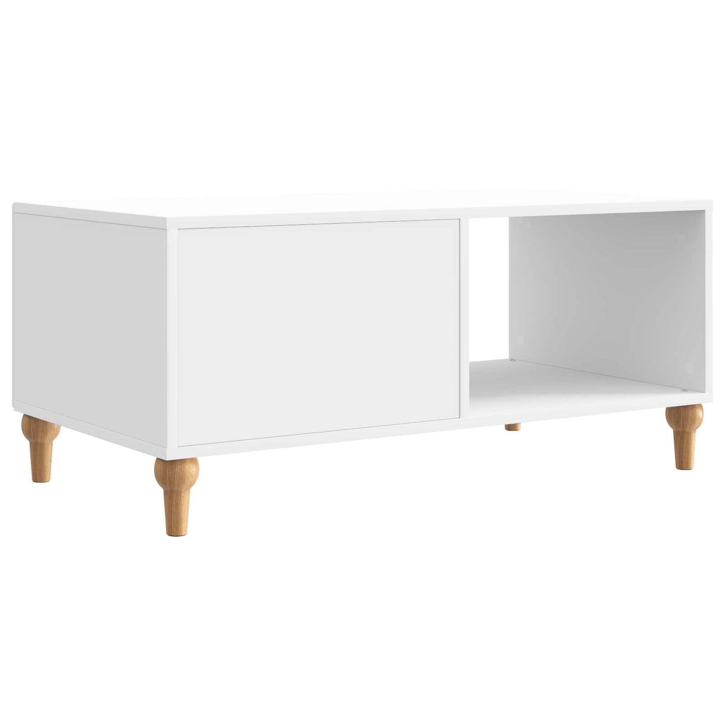 Sofabord Hvid højglans 90 x 50 x 40 cm Konstrueret træ