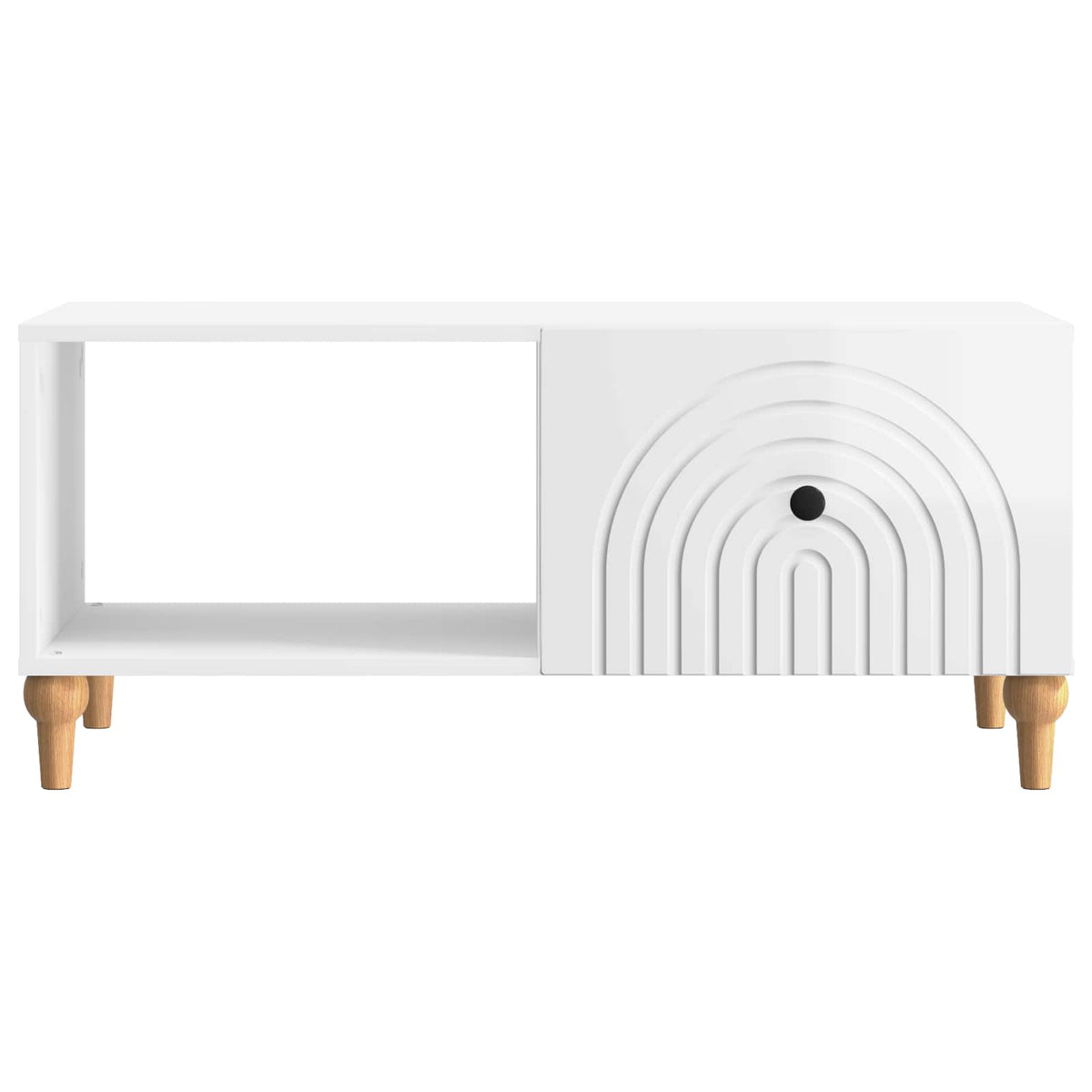 Sofabord Hvid højglans 90 x 50 x 40 cm Konstrueret træ