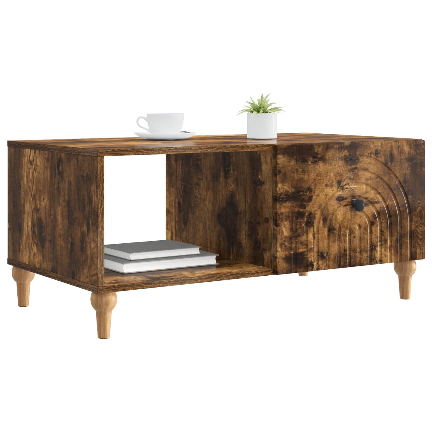 Sofabord Røget eg 90 x 50 x 40 cm Konstrueret træ