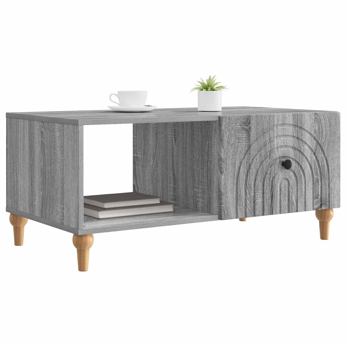 Sofabord Grå sonoma-eg 90 x 50 x 40 cm Konstrueret træ