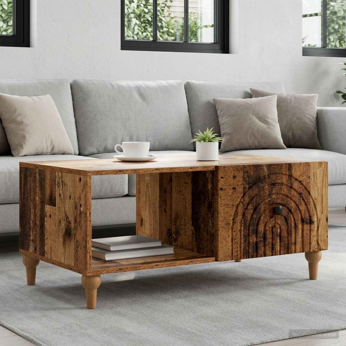 Sofabord Gammelt træ 90 x 50 x 40 cm Konstrueret træ