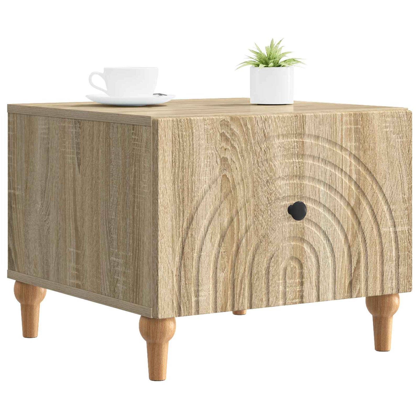 Sofabord med skuffe Sonoma-eg 49 x 50 x 40 cm Konstrueret træ