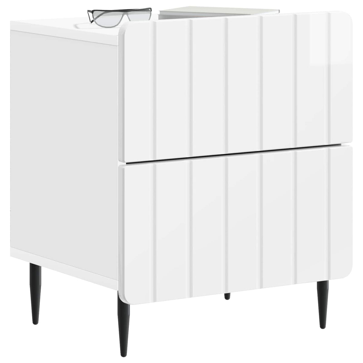 Natskab Hvid højglans 43 x 34,5 x 49,5 cm Konstrueret træ
