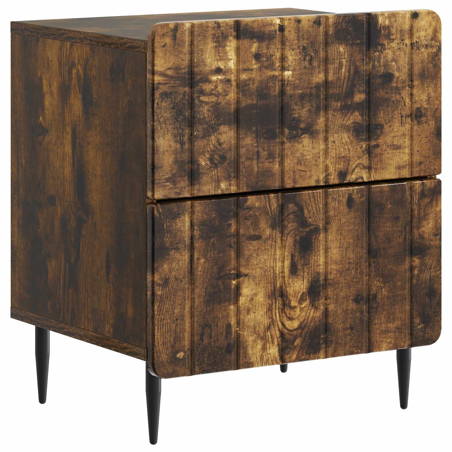 Natskab 2 stk. Røget eg 43 x 34,5 x 49,5 cm Konstrueret træ