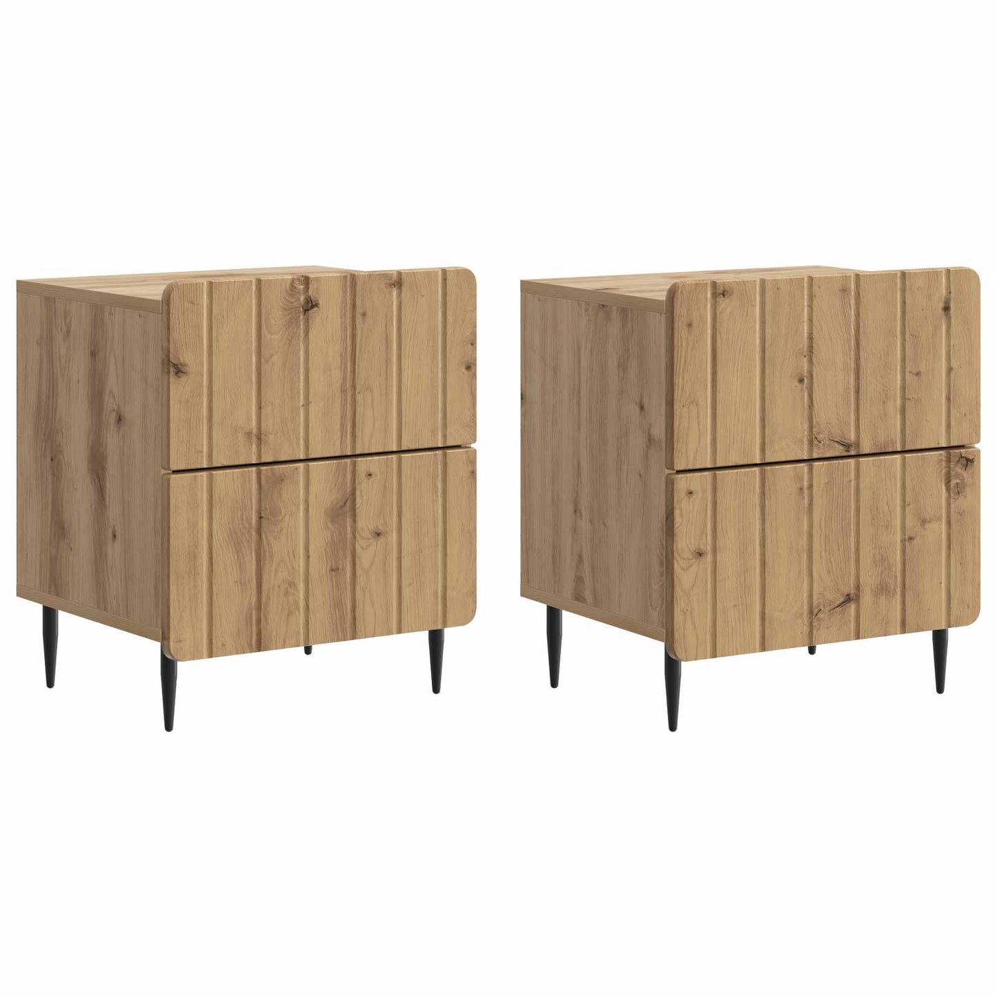 Natskab 2 stk. Artisan-eg 43 x 34,5 x 49,5 cm Konstrueret træ