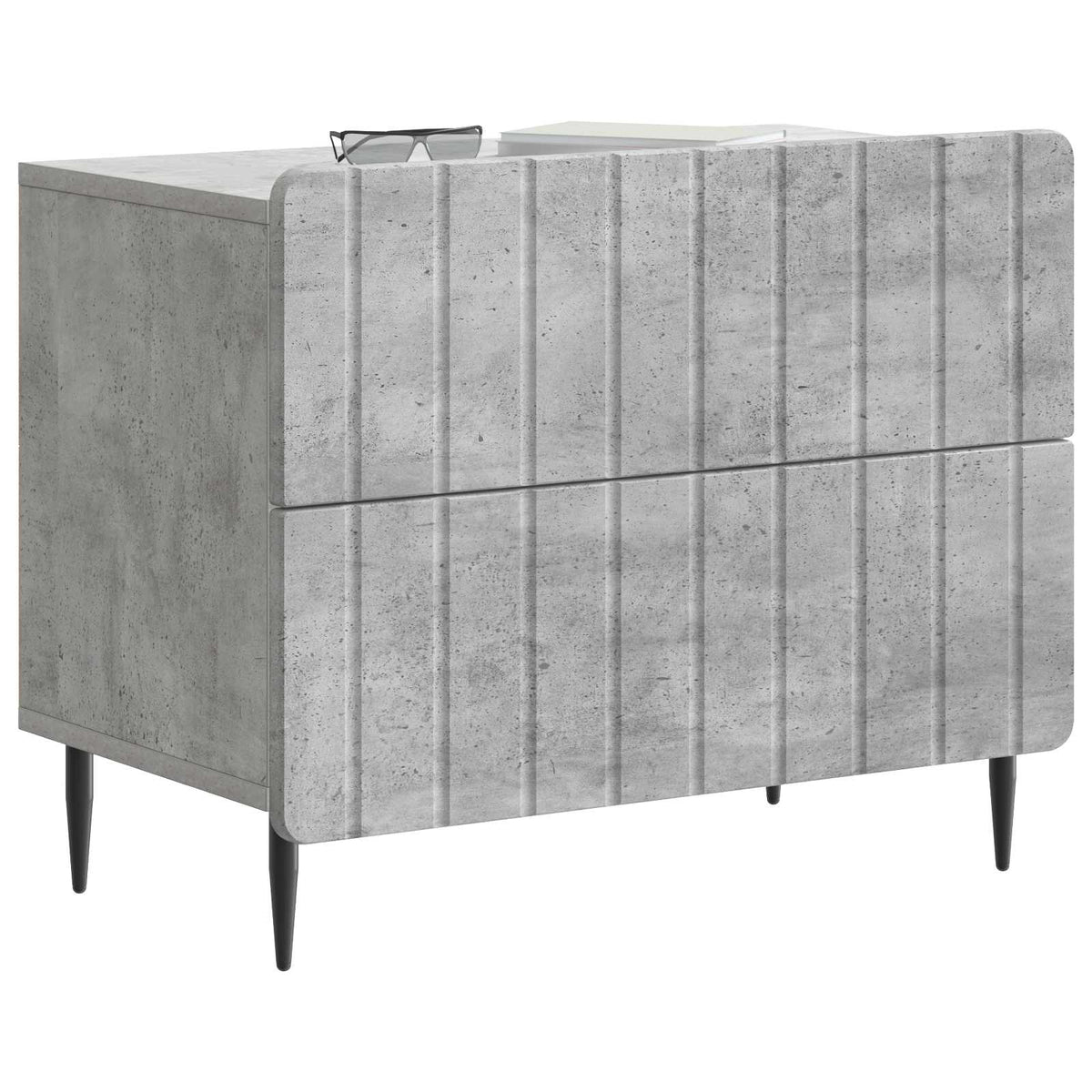 Natskab Betongrå 62 x 34,5 x 49,5 cm Konstrueret træ