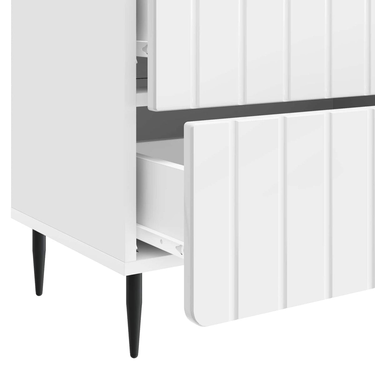 Natskab Hvid højglans 62 x 34,5 x 49,5 cm Konstrueret træ