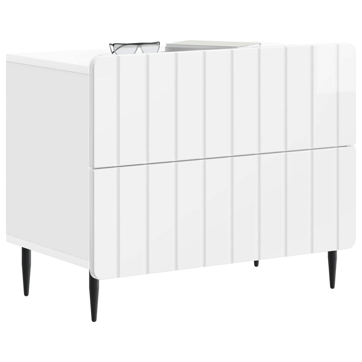 Natskab Hvid højglans 62 x 34,5 x 49,5 cm Konstrueret træ