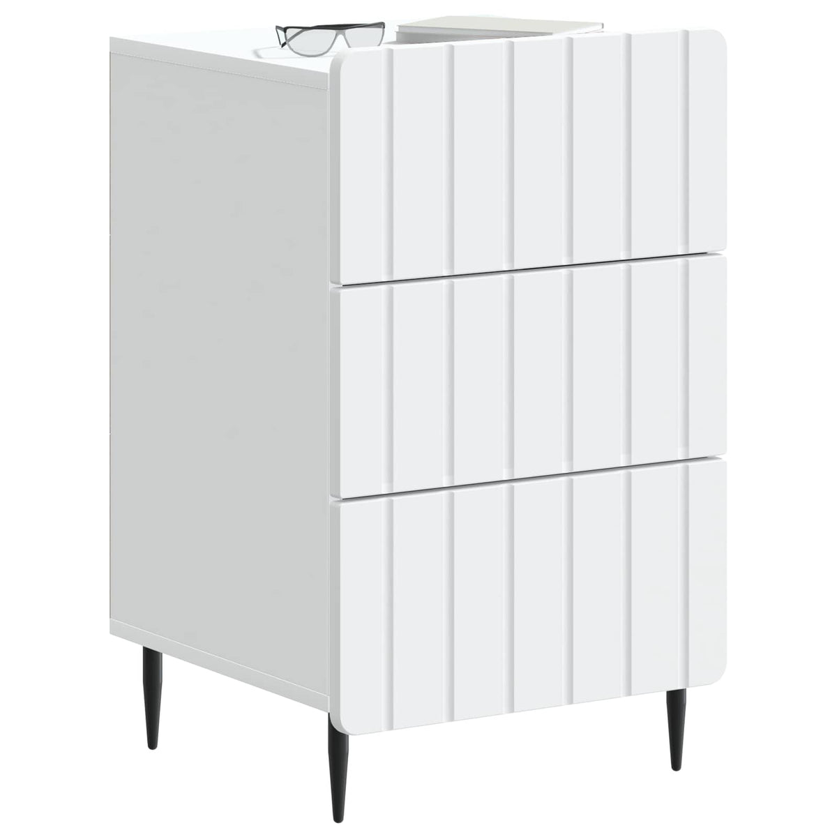 Natskab med skuffe Hvid 43x 41 x 68 cm Konstrueret træ