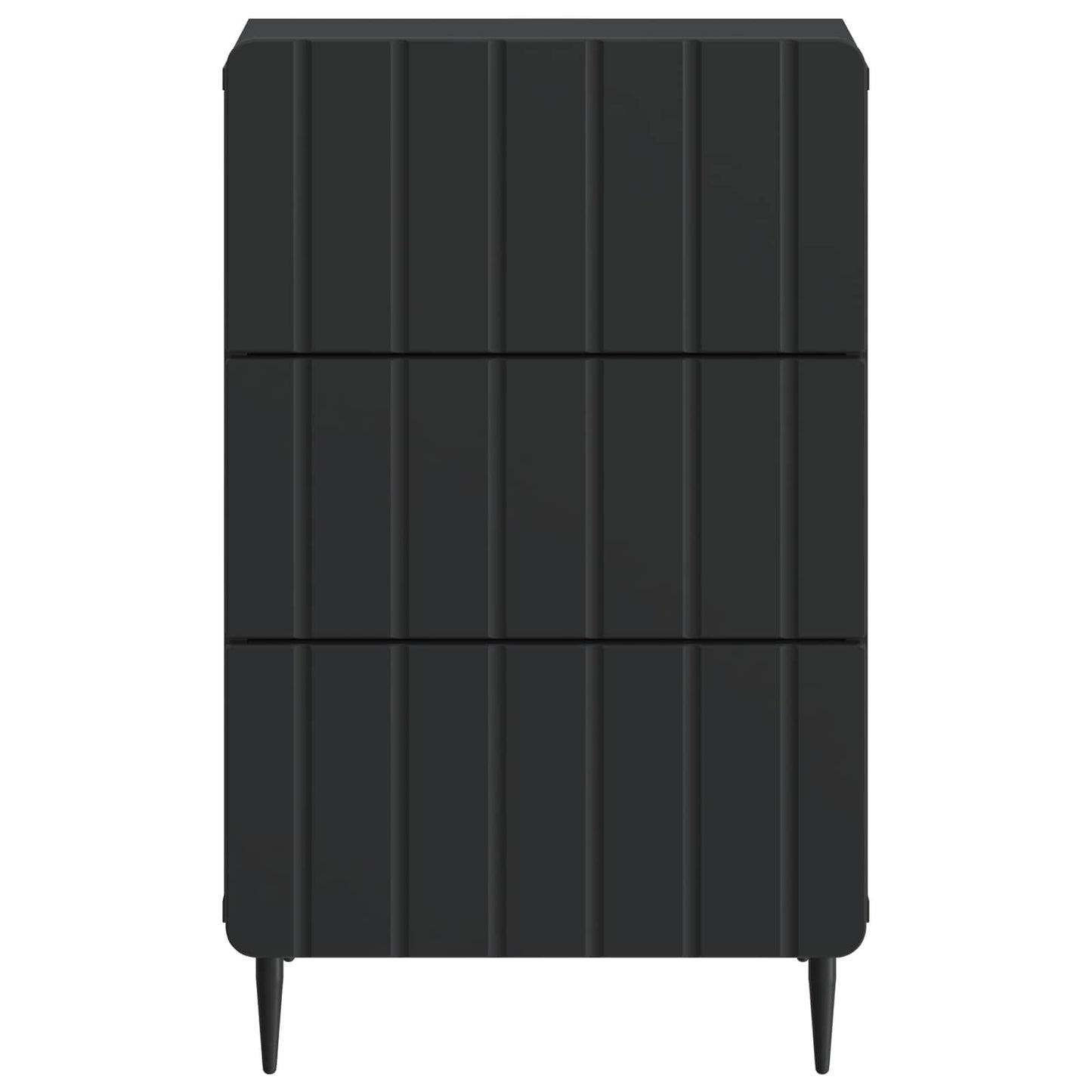 Natskab med skuffe Sort 43x 41 x 68 cm Konstrueret træ