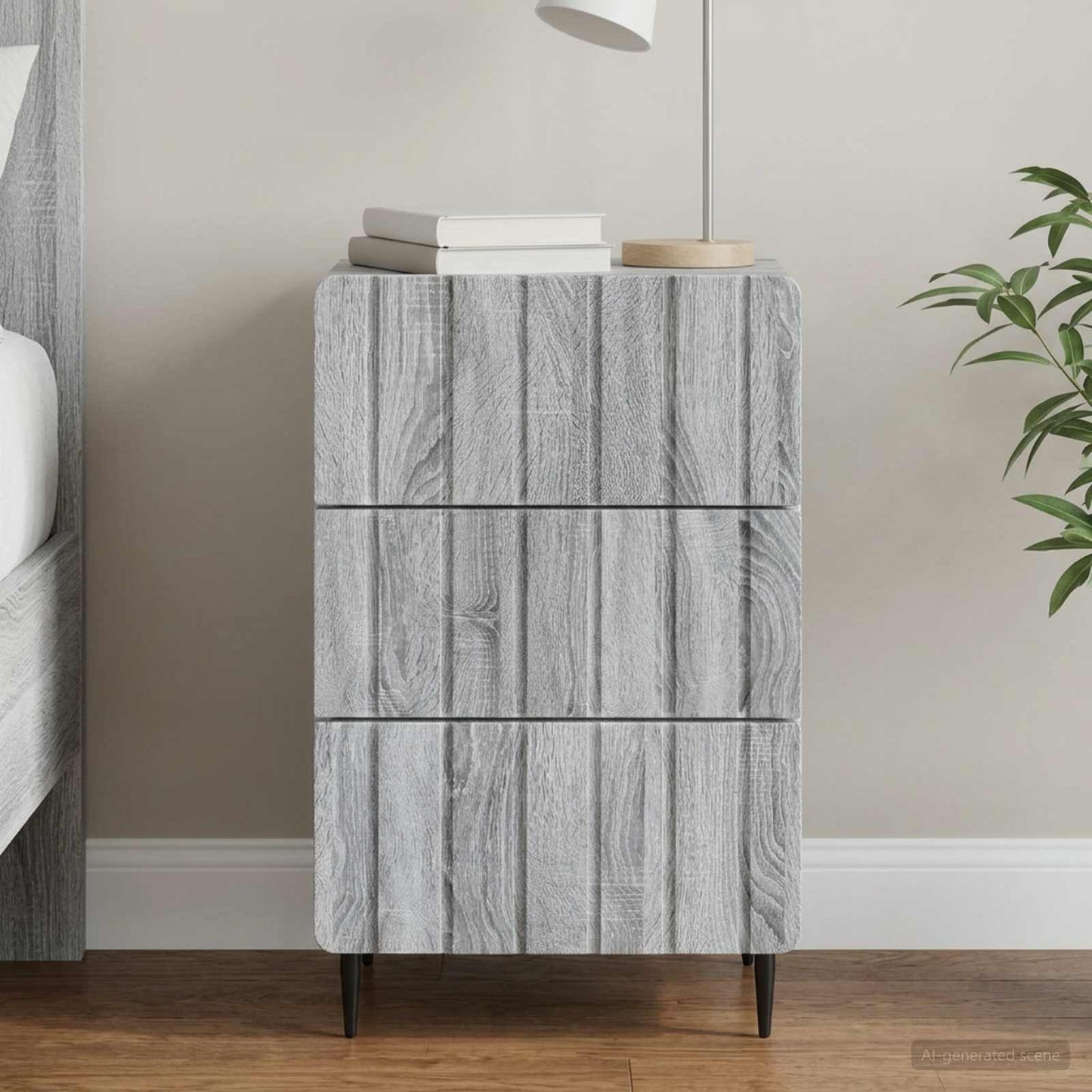 Natskab med skuffe Grå sonoma-eg 43x 41 x 68 cm Konstrueret træ