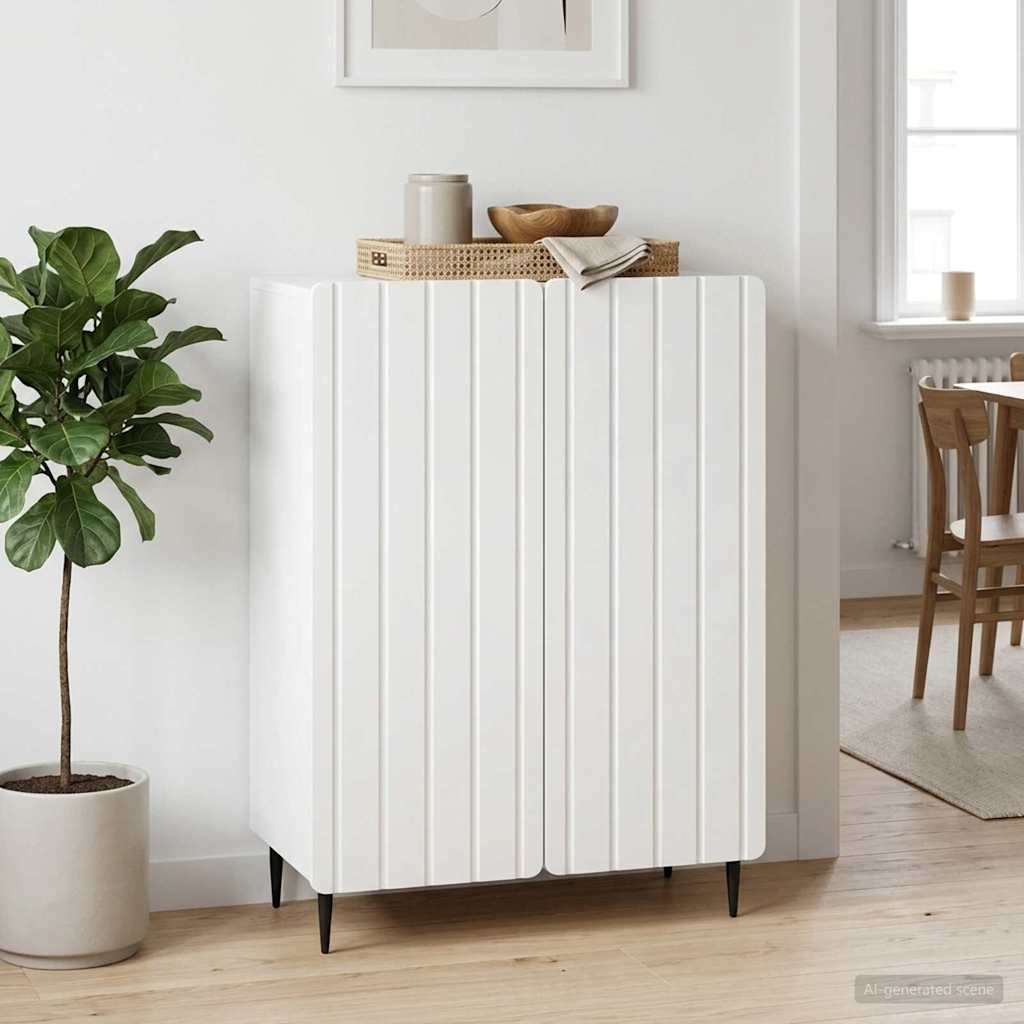 Sideboard Hvid 66 x 34,5 x 92 cm Konstrueret træ