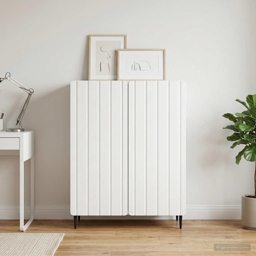 Sideboard Hvid 66 x 34,5 x 92 cm Konstrueret træ