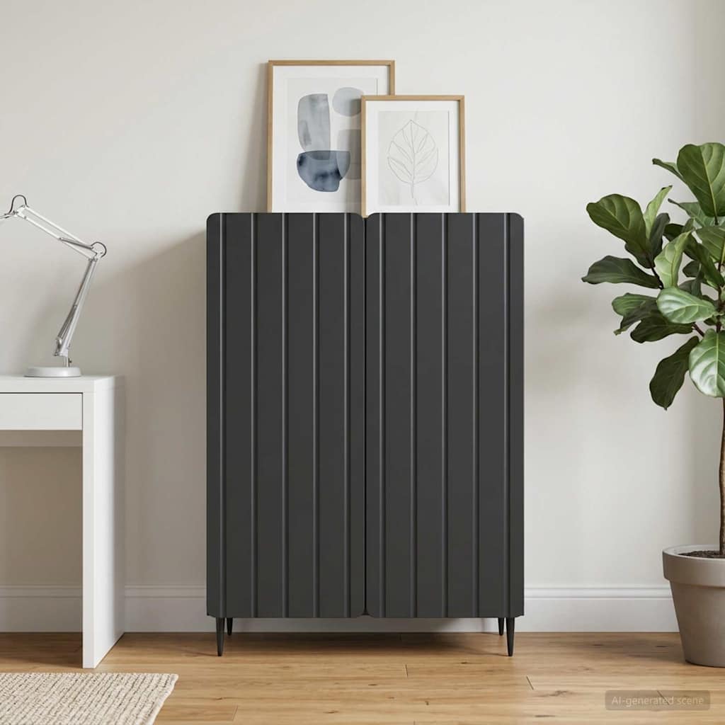 Sideboard Sort 66 x 34,5 x 92 cm Konstrueret træ