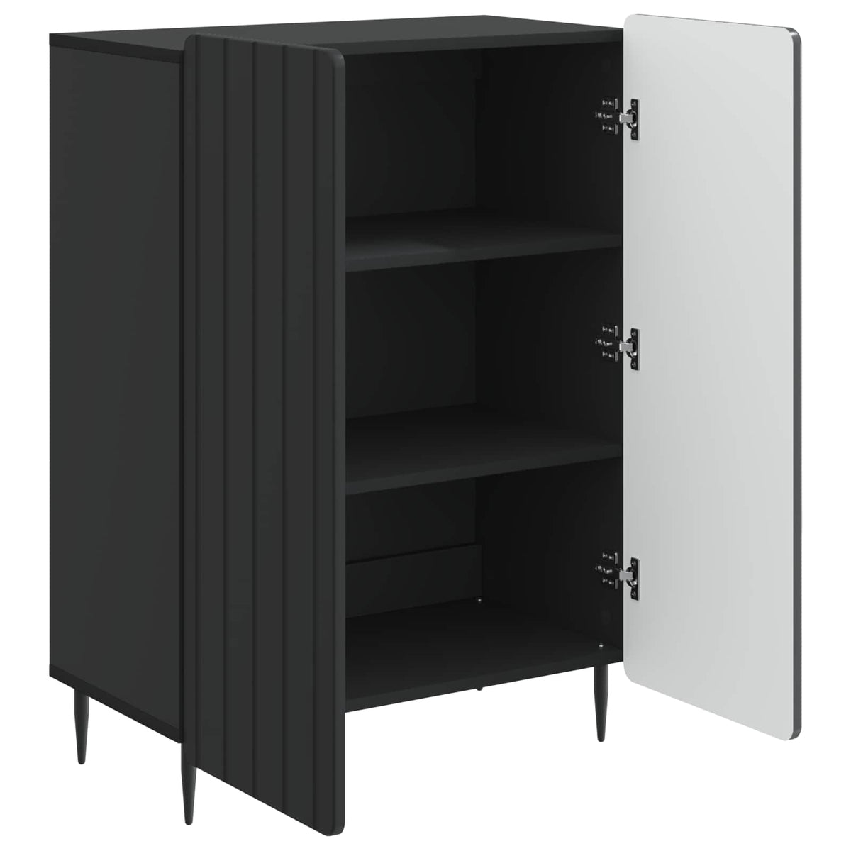 Sideboard Sort 66 x 34,5 x 92 cm Konstrueret træ