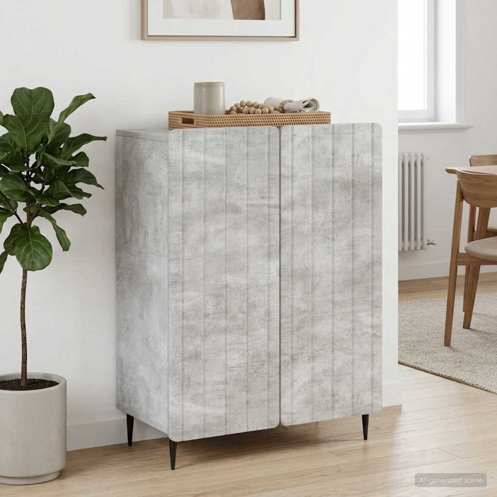 Sideboard Betongrå 66 x 34,5 x 92 cm Konstrueret træ