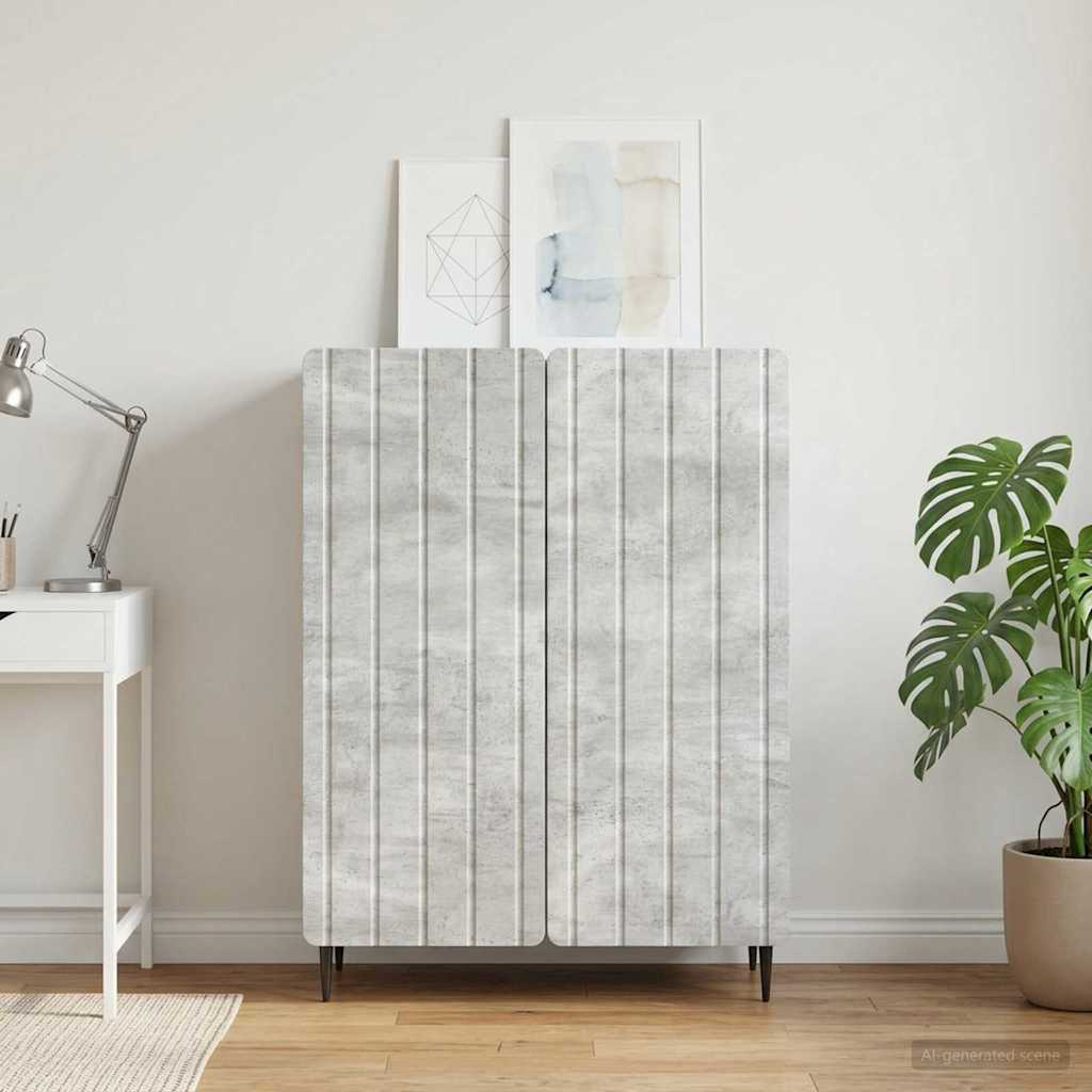 Sideboard Betongrå 66 x 34,5 x 92 cm Konstrueret træ