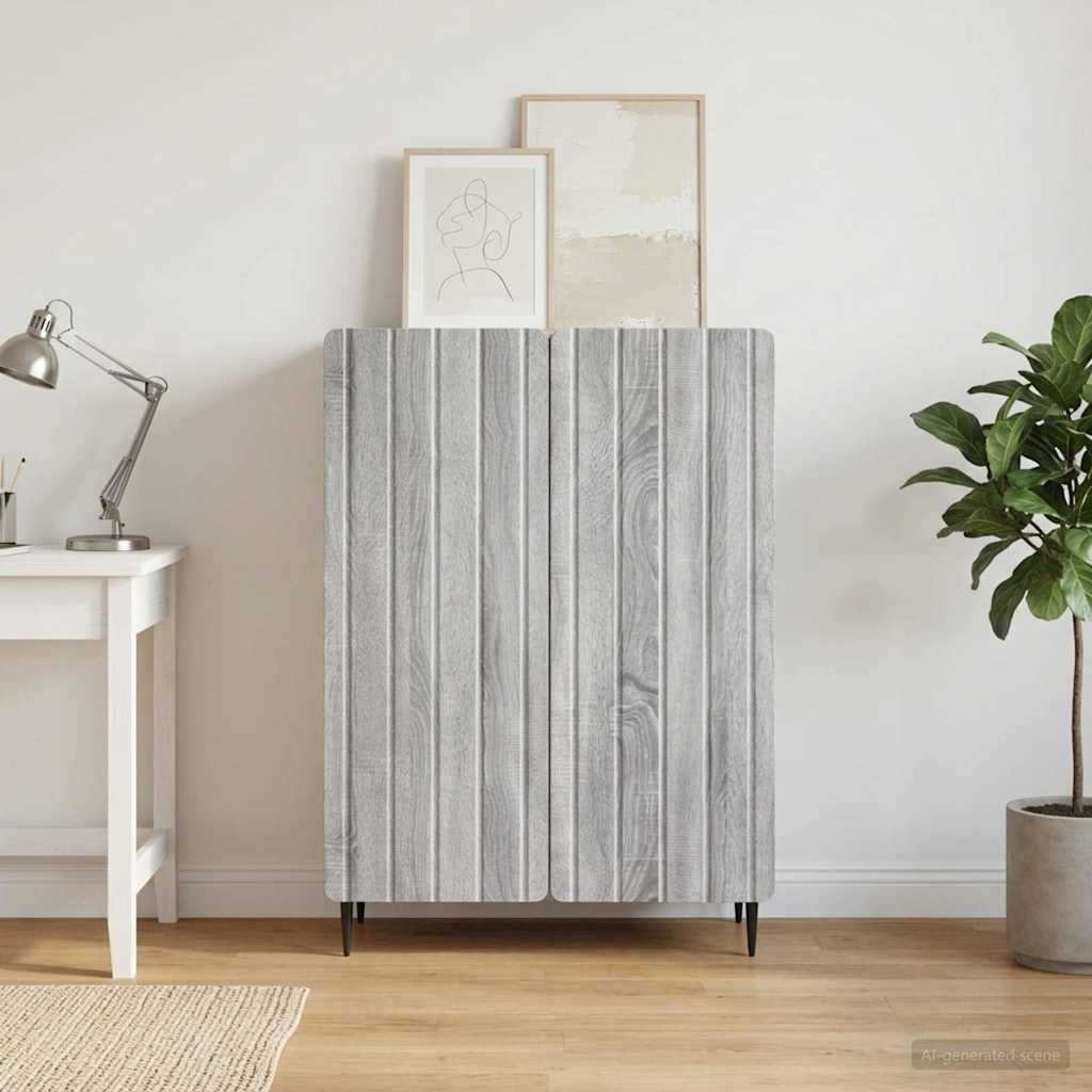 Sideboard Grå sonoma-eg 66 x 34,5 x 92 cm Konstrueret træ